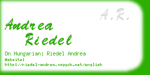 andrea riedel business card